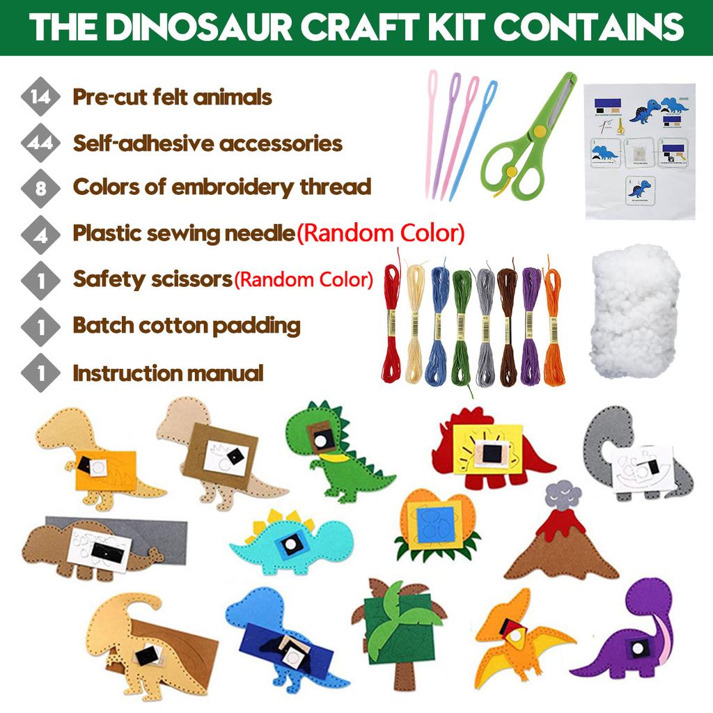 New DIY Sewing Animals Craft Kit Forest Creatures DIY Sewing Felt Plush Animals For Kids Beginners Sew Kids Art Christmas Gifts
