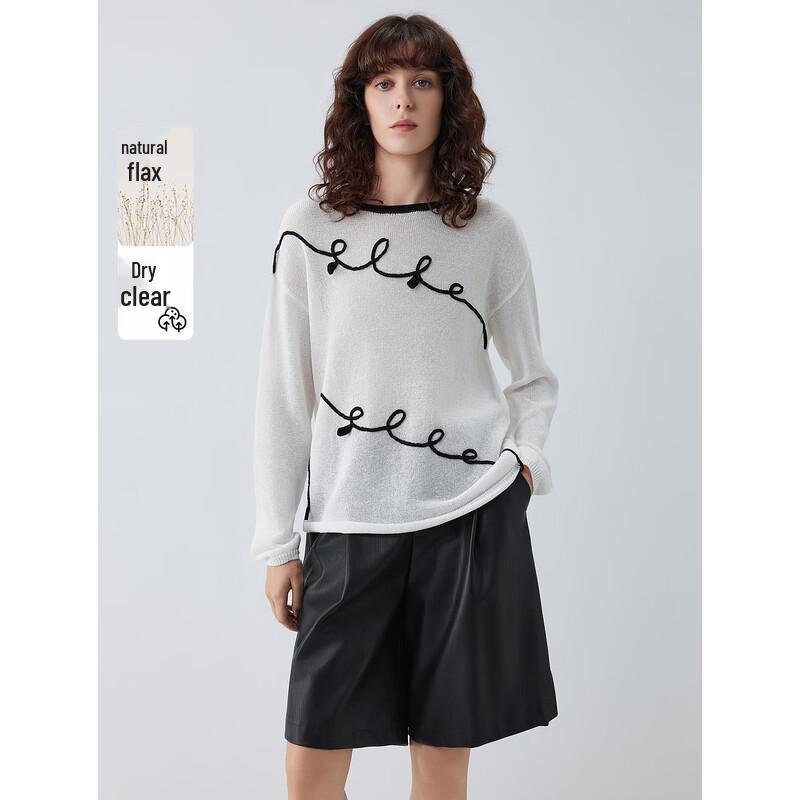 

ELLE French Color-Block Knit Sweater M