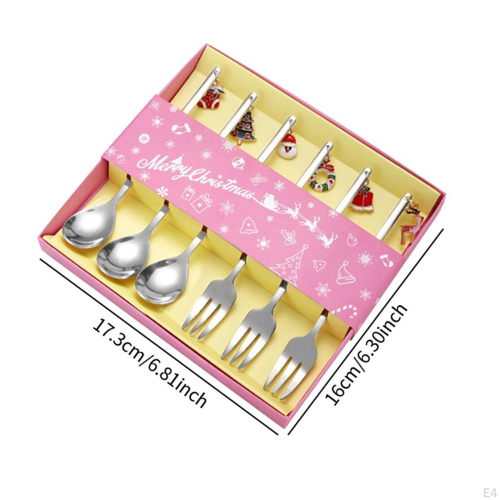 Vánoční sada, Příbory Nerezové dezertní lžíce a vidličky pro The