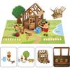 The Gardener's Greenhouse 40 Pieces - JEUJURA - Natural Wood Construction Game, Mat and Accessories Included, 22x18.5x8.5 Cm