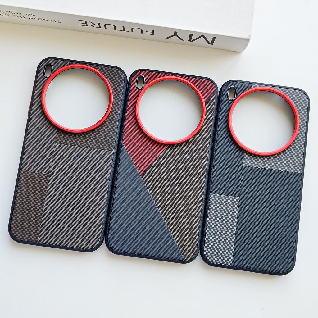 For Vivo X300 X200 Pro Ultra Kevlar Pattern Leather Skin Friendly Contrast Color Keys Lens Frame Protective Back Soft Case Cover
