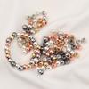 20-100Pcs 4 6 8 10 12mm CCB Round Beads Gold Color Big Hole Spacer Ball Beads For DIY Jewelry Bracelet Necklace Making Wholesale