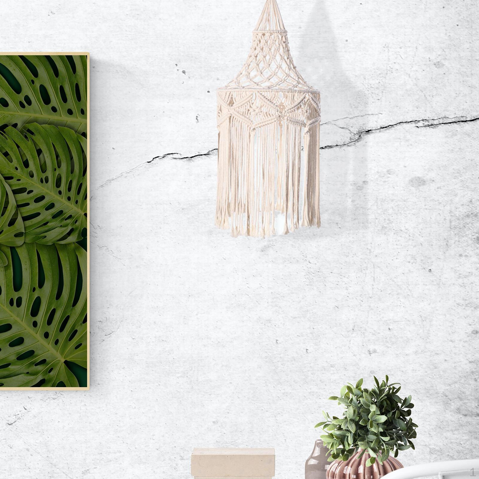 

Абажур макраме в стиле бохо, подвесной потолочный чехол для ванной комнаты 33.5cmx75cm