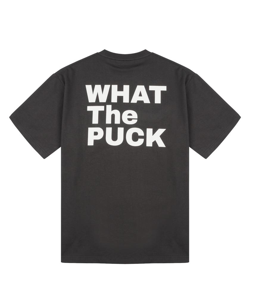 WHATHEPUCK Wtp Vertical Logo T-Shirt Charcoal