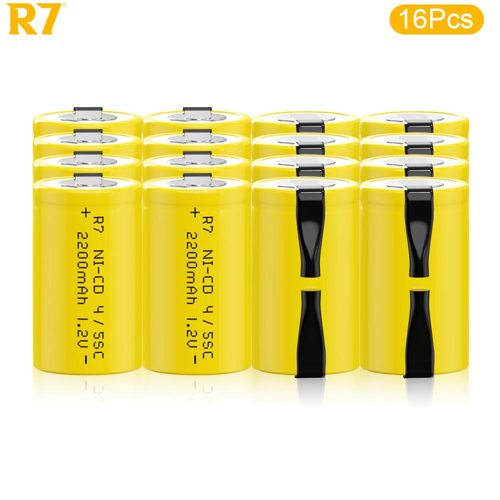 4/5SC Ni-Cd 1.2V 2200mAh Rechargeable Battery with Tongue for Electric Drills and Screwdrivers - High Capacity and Long Life