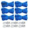 Tent Rope Fastener 4/8/12Pcs Tensioner with Cord, Heavy Duty Tie Down Roller, Adjustable Fastening System Metal Tightening Tool for Camping,