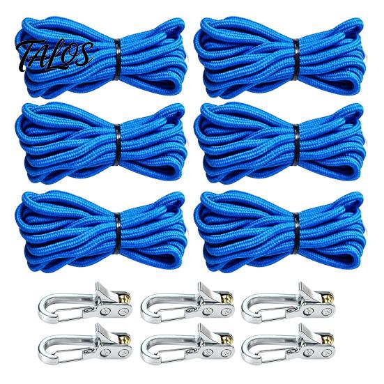 Tent Rope Fastener 4/8/12Pcs Tensioner with Cord, Heavy Duty Tie Down Roller, Adjustable Fastening System Metal Tightening Tool for Camping,