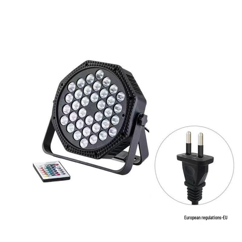 New 18/36-Bead LED Wash Par Stage Light for Live Broadcasts & Dance Studios - 7-Color Lighting