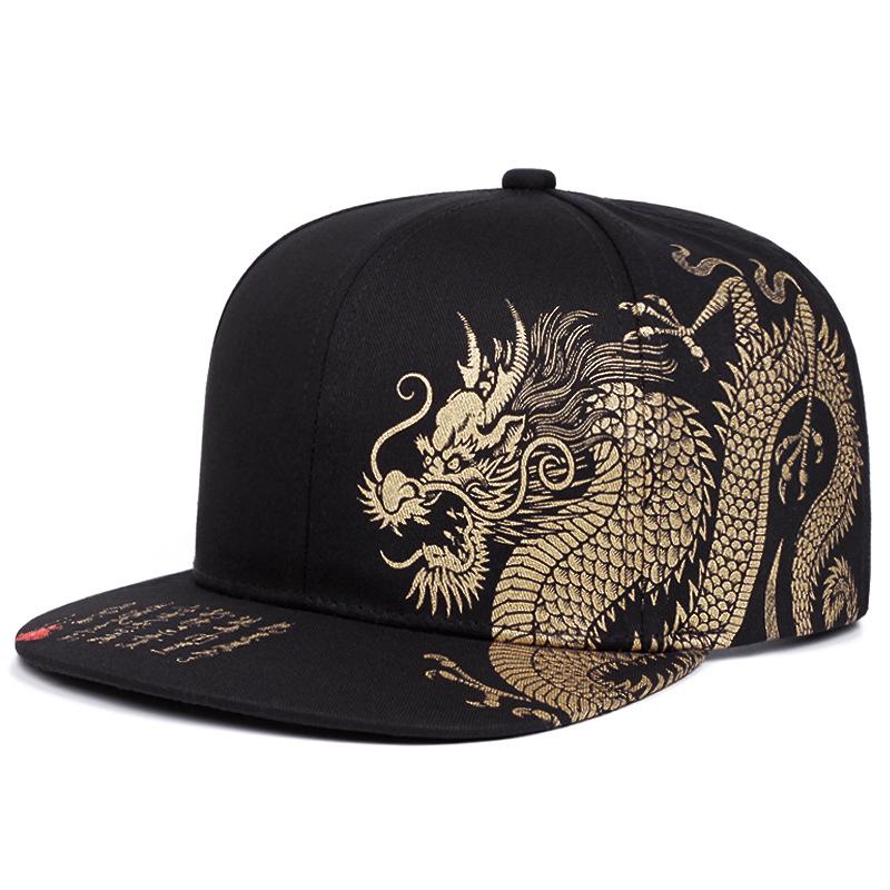 Chinese Dragon Pattern Hip Hop Baseball Cap for Men & Women