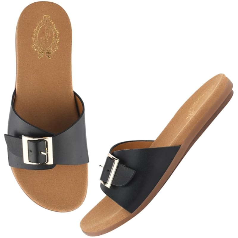 Shoetopia Slip-On Black Flats For Women /Eu38