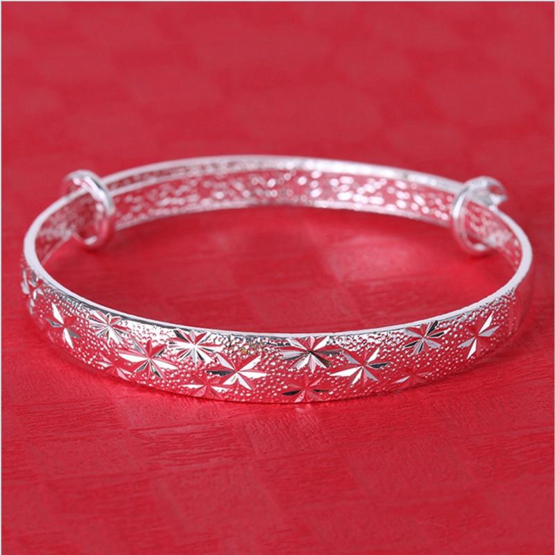 Timeless Women's Fashion Silver Star Adjustable Bracelet Adds Classic Charm