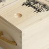 Single Bottle Wooden Wine Box with Lid Decorative Wood Grain Reusable Wine Storage Box