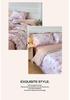 60s Long-Staple Cotton Digital Print 4-Piece Bedding Set with Duvet Cover, Bed Sheet, and Gift Bag