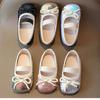Neue Vintage Einfacher Stil Ballerinas Kinder Niedliche Bonbonfarben Kleinkind Mädchen Ballerinas Mädchen Kinder Slipper Lederschuhe
