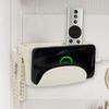 Air Conditioner Remote Holder Universal White Wall Mounted Box Storage Remote Controller Holder Phone Charging Bracket Holder