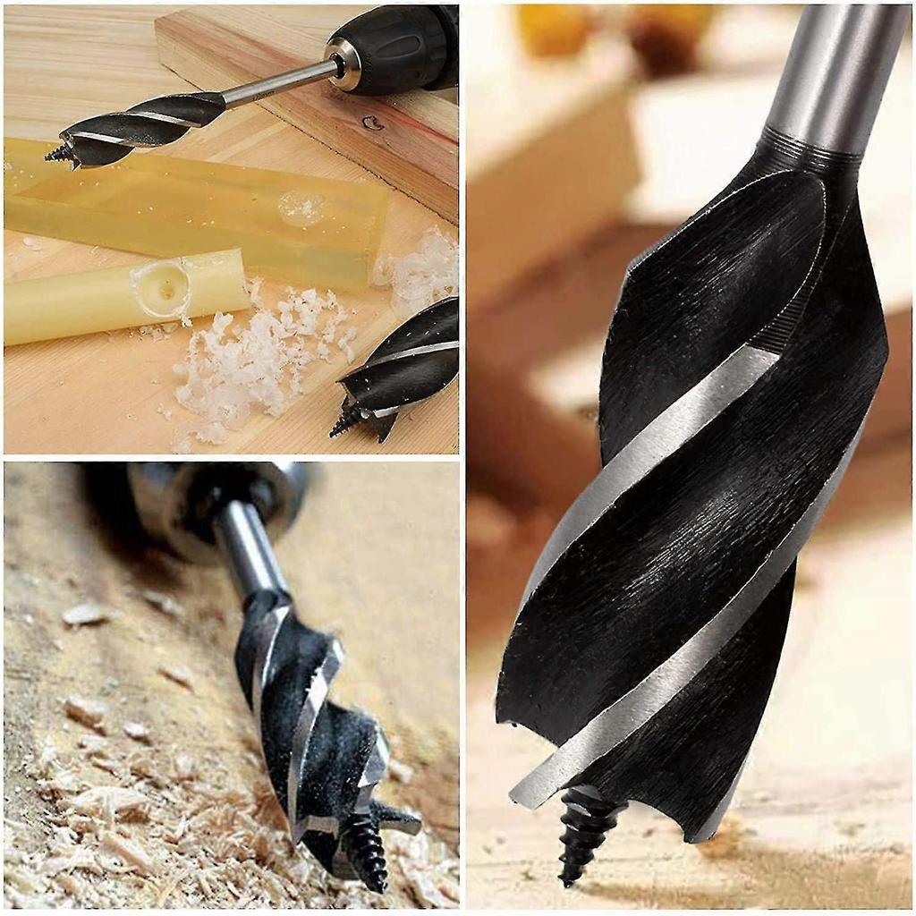 Four-flute Woodworking Reaming Drill Spiral High Carbon Steel Drill Set 6 Pieces - DD01