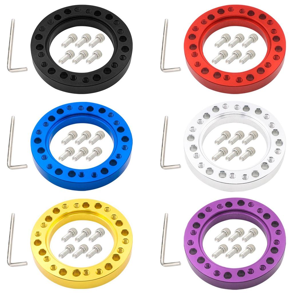 Universal Aluminum Car Steering Wheel Hub Boss Adapter Kit Racing Spacer for High Performance Vehicles