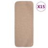VidaXL Non-slip Stair Treads 15 Pcs 60x25cm Beige Rectangular