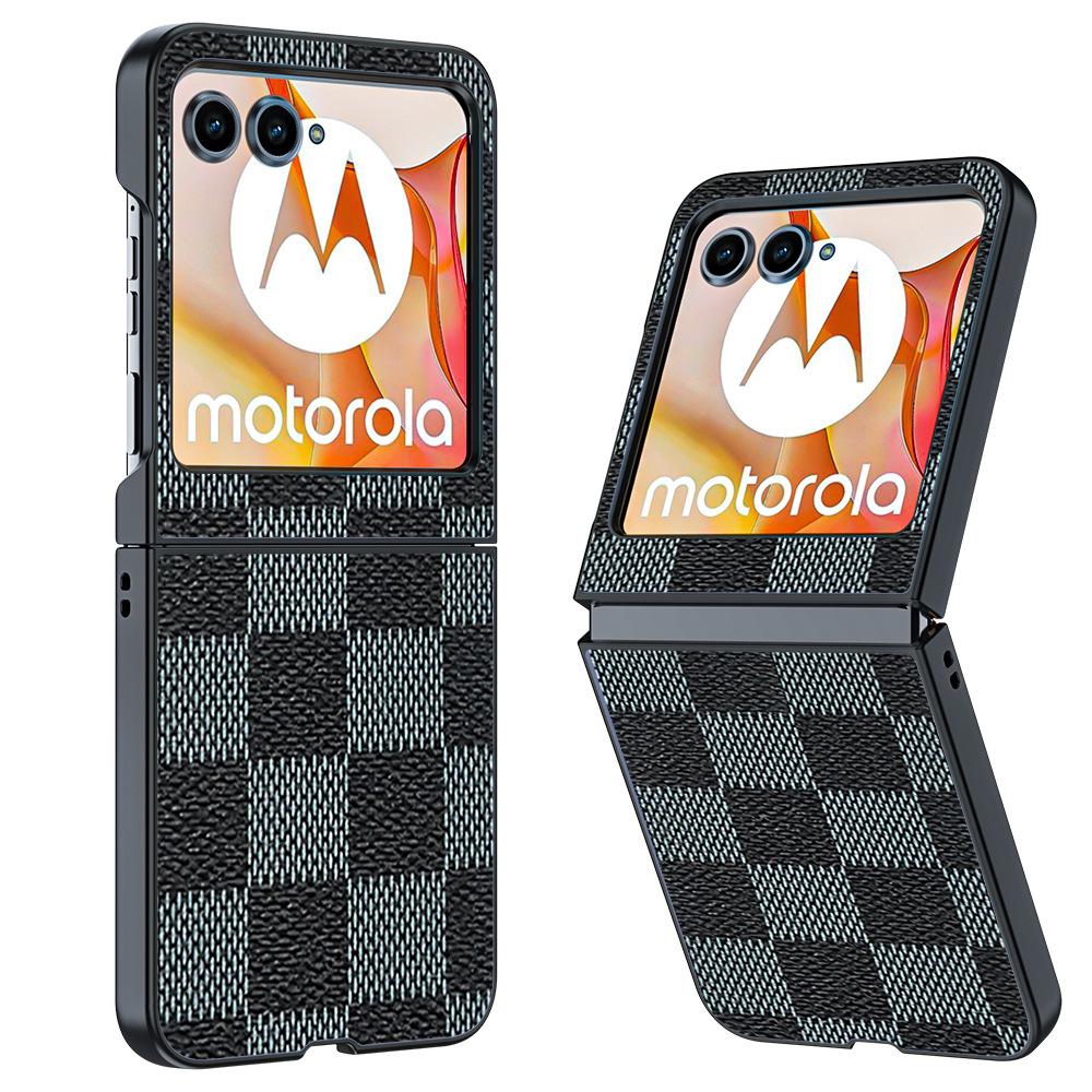 Pouzdro na mobilní telefon Motorola Razr60 proti pádu vzor uhlíkových vláken Kevlar kožené pouzdro Razr2025 ochranné pouzdro