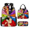 ONE PIECE one piece zaino scolastico zaino Luffy Studenti della scuola primaria e secondaria Zaino di grande capacità Borsa per il pranzo per bambini