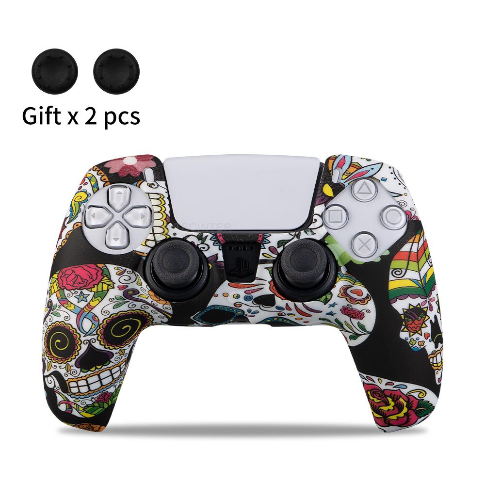 Für PS5 Controller Schutzhülle Silikon Für Playstation 5 Anti-Rutsch Abdeckung Skin für PS5 Slim Hülle Daumengriffe Zubehör