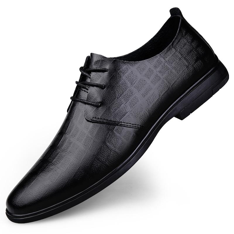 

Модная мужская обувь Повседневная обувь из натуральной кожи Удобная мужская деловая обувь Мягкие мужские туфли на плоской подошве Модные мужские мокасины Нескользящие Большие размеры 38-46 46 чёрный
