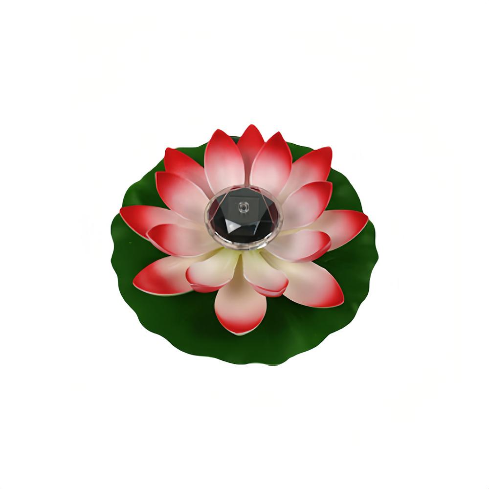 

Solar LED Flower Light, 1pcs Artificial Lotus Shape Floating Fountain Pond Garden Solar Pool Lamp LED Night Lamp Decor Lighting