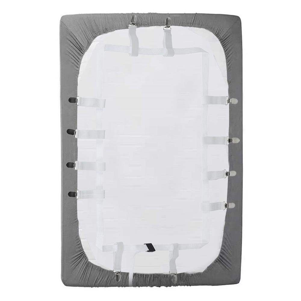 12 Clips Bed Sheet Holder Straps Bed Sheet Fasteners Adjustable Elastic Suspenders Bed Sheet Clips Bedding Accessories Keep Tidy