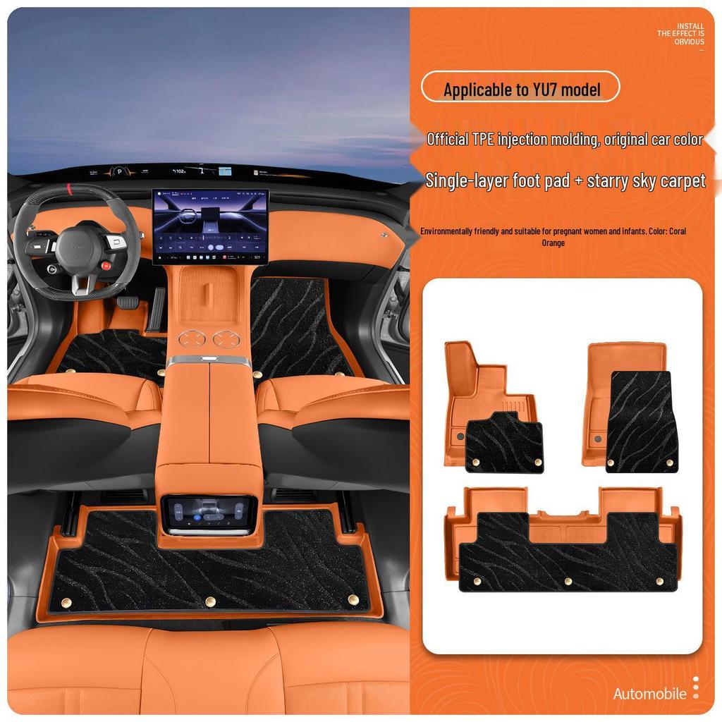 Xiaomi YU7 All-TPE Starry Sky Car Floor Mats, Interior Accessories