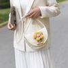 A Small Fresh Style Women's Shoulder Bag Flower Doll Decorated Coin Purse Mobile Phone Bag Woven To Make Young Ladies Love