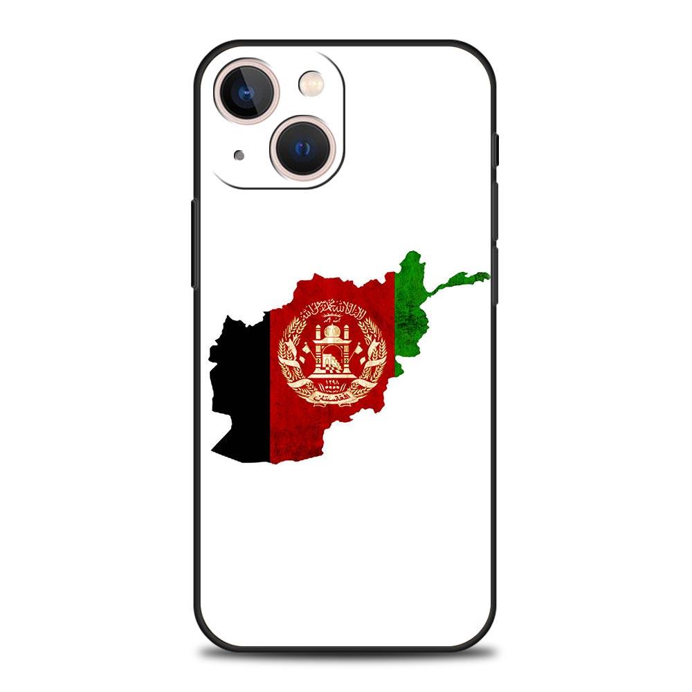 

Afghan Afghanistan Flag Luxury Phone Case For iPhone 13 15 14 12 11 Pro MAX XR X SE XS 7 8 Plus iPhone13 15 14 Black Cover Shell iPhone 13