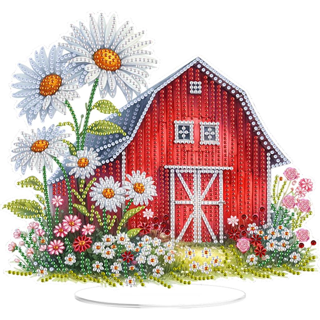 Acrylic Special Shaped Animals Farm Diamond Painting Tabletop Ornaments Kit 5D DIY Diamond Art Tabletop Decor for Desktop Decor