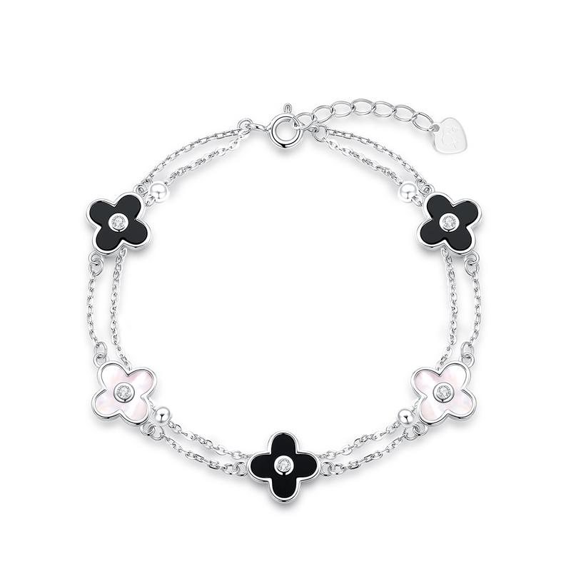 Barbie crystal necklace [ Crystal* Explosive Limited Edition] Lucky Four-leaf Clover Classic Five-Flower Bracelet Exquisite Y-AX2509014