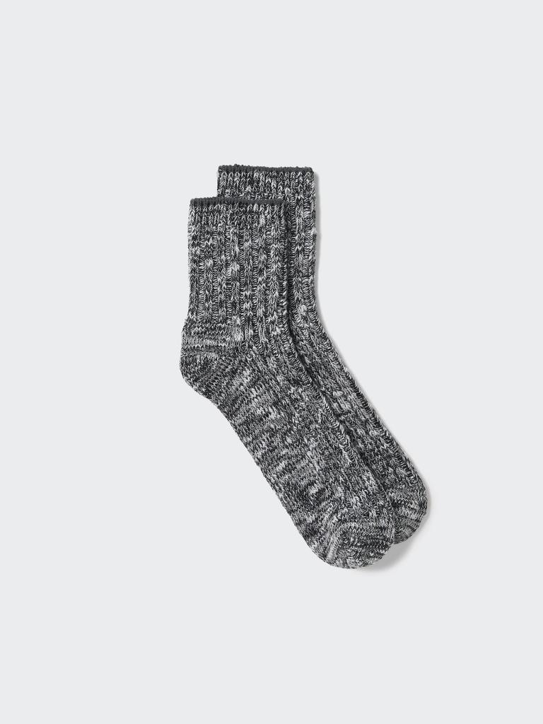 Uniqlo Japan Half Socks Color Slub Yarn