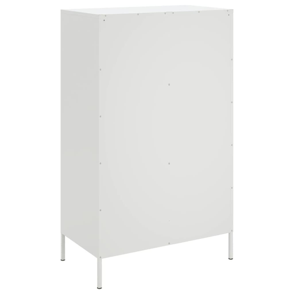Highboard White 68 x 39 x 113 cm Steel