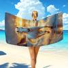 Ručník na pláž Běžící kůň Měkká savá lehká polyesterová deka na cestování kempování letní výlet Klusající kůň podložka