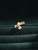Minimalpiercing 14K Pearl Gold Ball Triangle Piercing Earrings