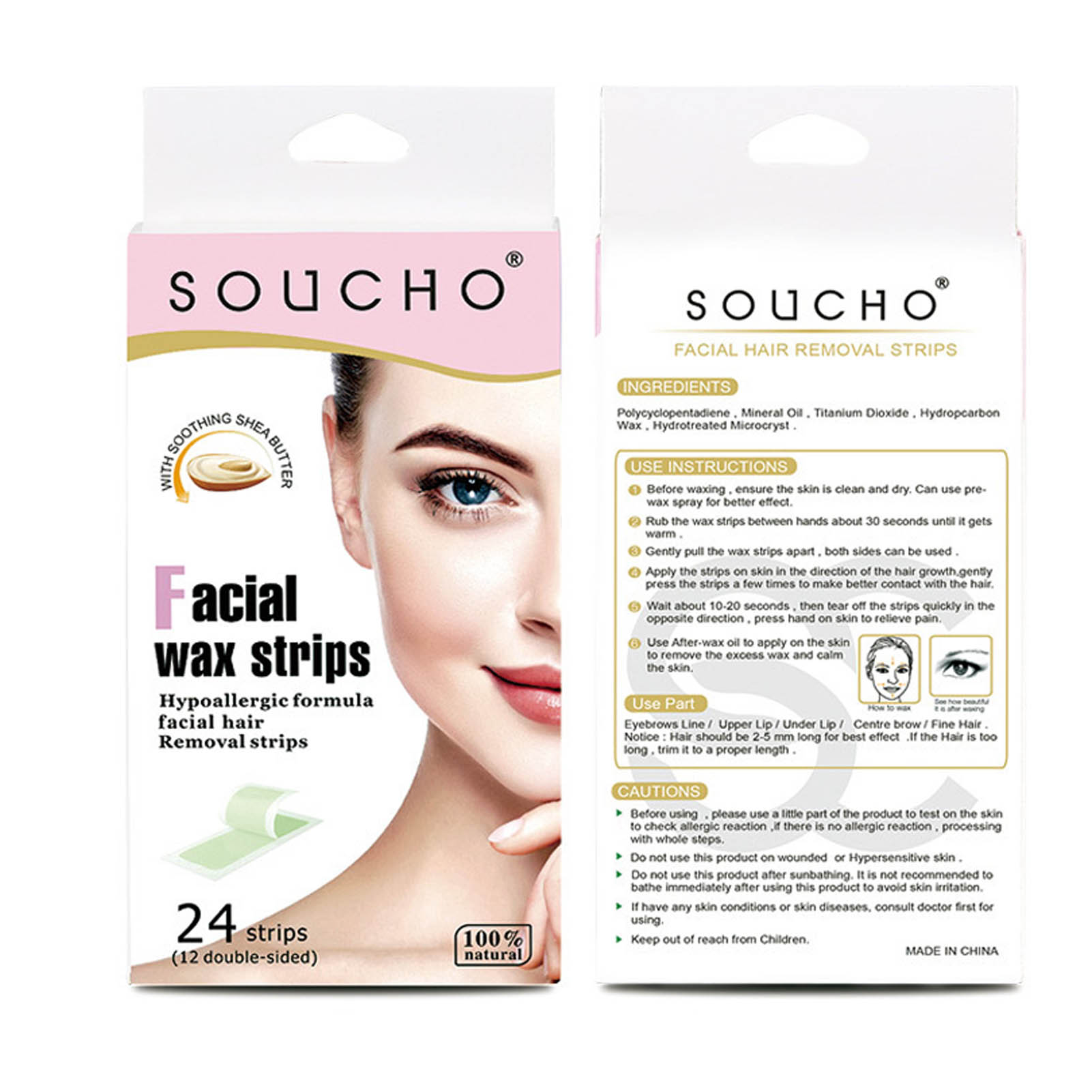 Strips Portable Hair Single-sided Double-sided Non-woven Depilatory Wax Paper Wax Strips Fast Hair Removal