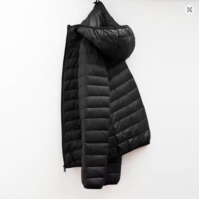 Men Winter Coat Fashion Hooded White Duck Down Jackets Plus Size Ultralight Down Coat Portable Slim Down Parkas