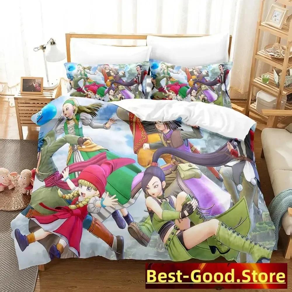 Dragon Quest XI Beding Set Single Twin Ful Quen King-Sized Dimensionsd Dimensions Bed Linen Set Adult People Kid Bedrom Duvetcover Sets Anime parure