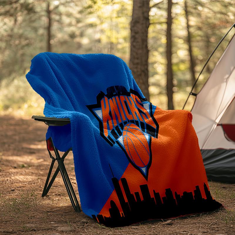 York Knicks Flannel Blanket, Use for Birthday/Holiday Gift, Soft Blanket for Sofa/Bed/Camping/Office/Tourism Use,All Seasons
