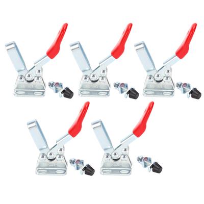 5 Pcs Fixation à Genouillère Horizontale à Dégagement Rapide Pince de Maintien Outils de Travail du Bois GH?201?L