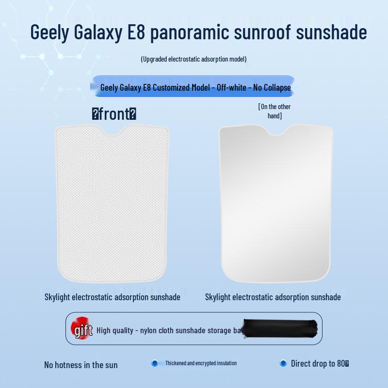 Geely 24 Galaxy E5 Sunroof Sunshade: Heat Insulation & Privacy Camping Baffle