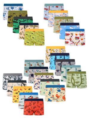 5-pack pojkboxershorts - med tryck av dinosaurier, lastbilar och kamouflage