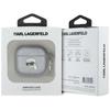 Etui do AirPods 4 Karl Lagerfeld Monogram Karl Head Srebrny