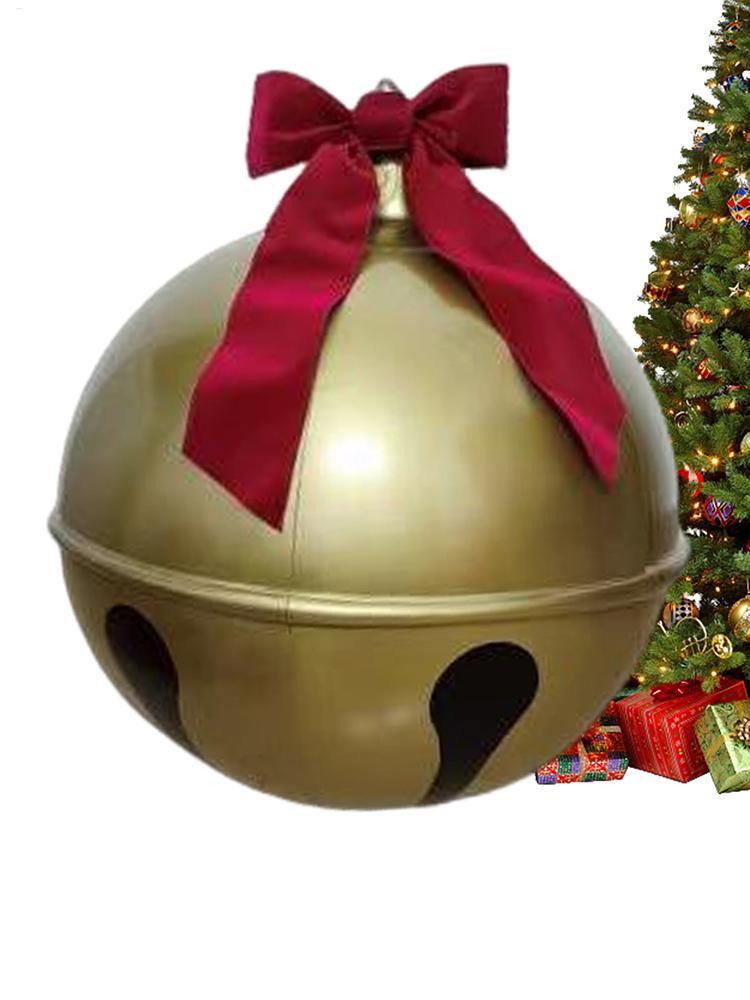 45/60CM Inflatable Christmas Ball Decor Hang Ring The Bell And Inflate The Balloon Decor Christmas Outdoor Decorated Ball