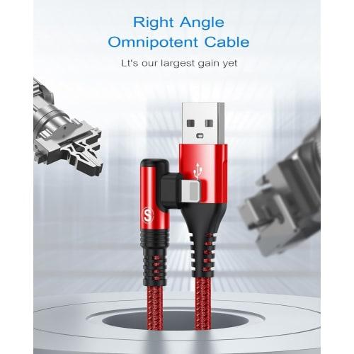 IPhone Ladekabel L-Form [3M/2er-Set] MFi-zertifiziert 2,4A Schnellladung iPhone Ladekabel Ultra langlebig iPhone14/Plus/pro/Pro Max 13 12 11 Pro