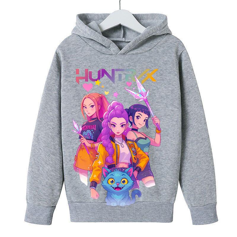 Kpop Witch Hunt Children's Clothing, Boys and Girls Spring and Autumn Hoodies with Warmth and Fleece Sweatshirts