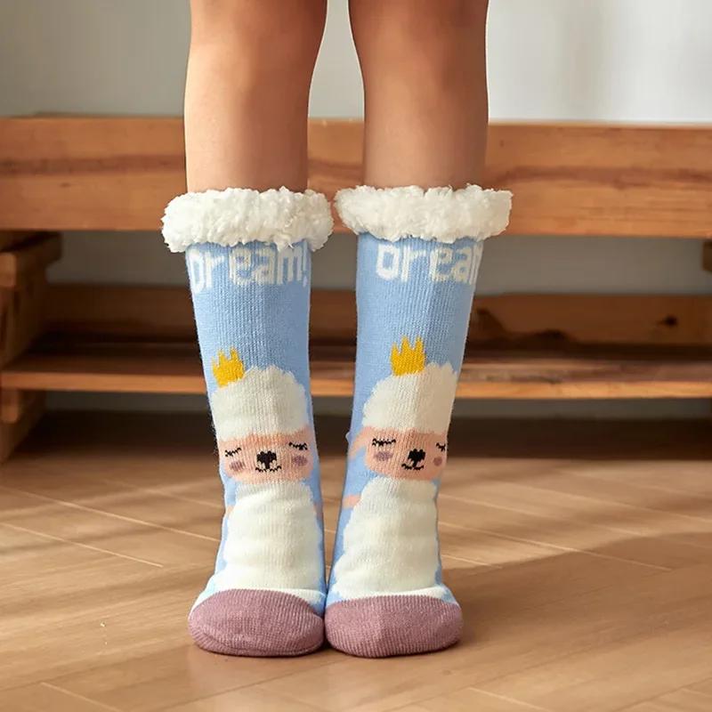 Thermische Flauschige Socken Damen Winter Warme Bodensocken Weiche Damen Haus Indoor Weihnachtsgeschenke Rutschfeste Grip Boden Hausschuhe Socken
