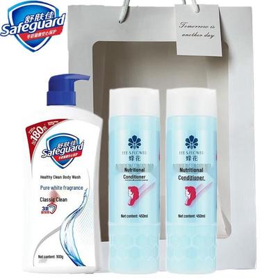 Safeguard Body Wash & Silk Protein Hair Conditioner Set